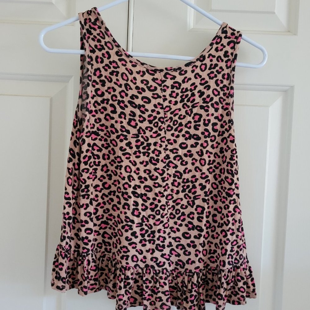 Miami Leopard Tank With Ruffle Bottom - Picture 4 of 5